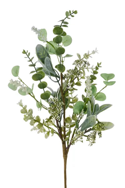 27"L LAMBS EAR/ EUCALYPTUS/BERRY SPRAY LIGHT GREEN/CREAM