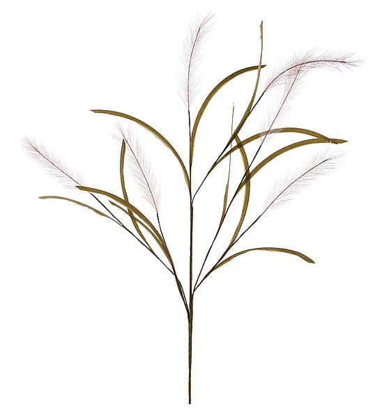 37"L FABRIC PLUME/PAPER GRASS SPRAY NATURAL
