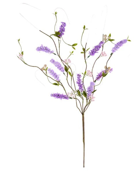 32"L LAVENDER SPRAY VIOLET - Burlap and Bling Decor