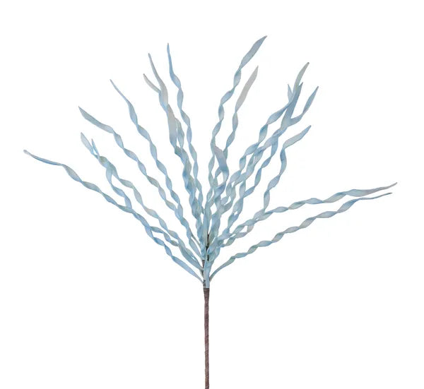 31"L SWIRLED EVA GRASS SPRAY CREAM/BLUE - Burlap and Bling Decor