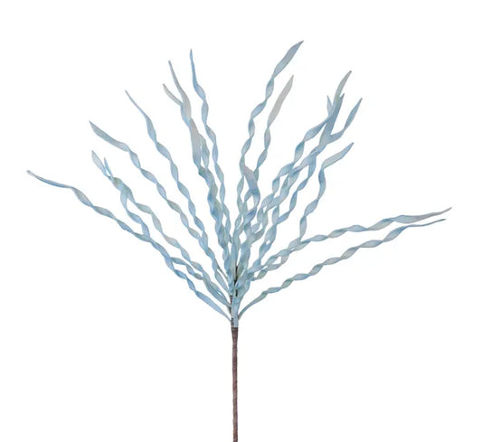 31"L SWIRLED EVA GRASS SPRAY CREAM/BLUE - Burlap and Bling Decor