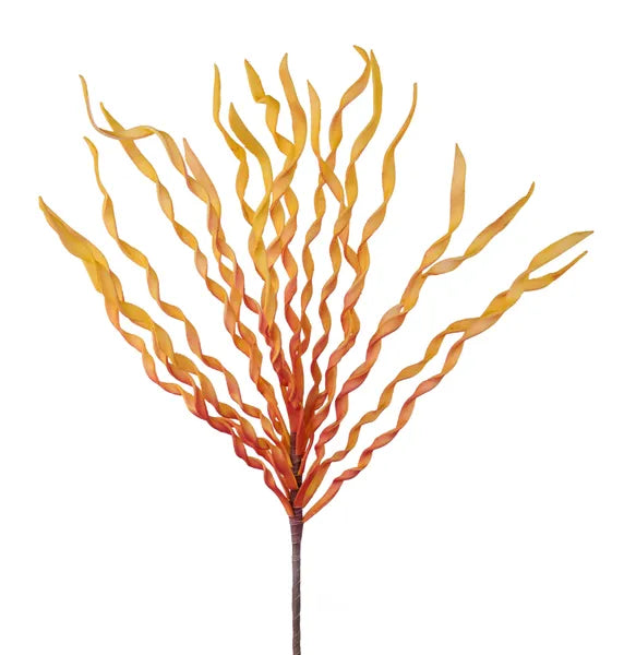 31"L SWIRLED EVA GRASS SPRAY LT ORANGE/YELLOW - Burlap and Bling Decor