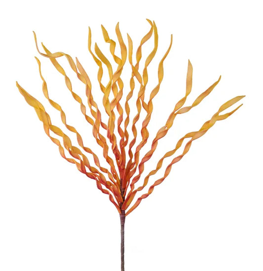 31"L SWIRLED EVA GRASS SPRAY LT ORANGE/YELLOW - Burlap and Bling Decor