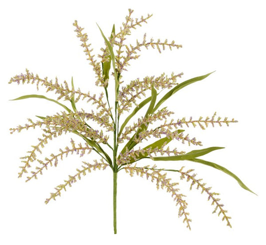 24"L MINI BEAD SPIKE/PAPER GRASS SPRAY YELLOW/LAVENDER/LT GREEN - Burlap and Bling Decor