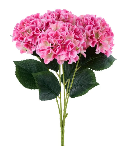 FABRIC HYDRANGEA BUSH  HOT PINK - Burlap and Bling Decor