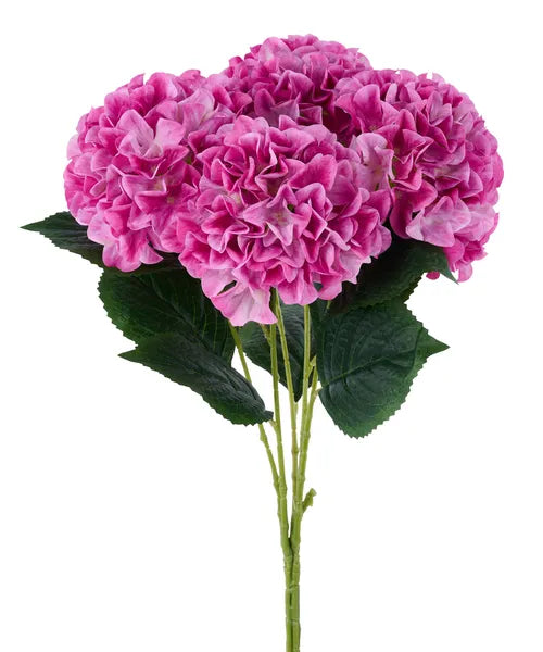 FABRIC HYDRANGEA BUSH DARK PINK - Burlap and Bling Decor