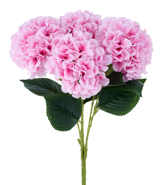 FABRIC HYDRANGEA BUSH PINK - Burlap and Bling Decor