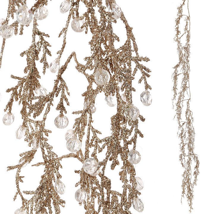 6' Glittered Ice Garland - Burlap and Bling Decor