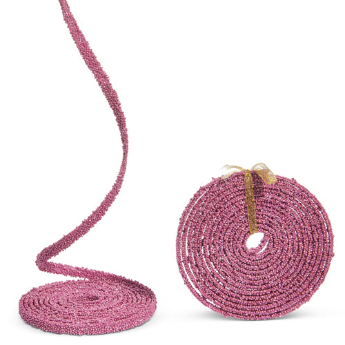 15' X 0.5" Pink Beaded Garland - Burlap and Bling Decor