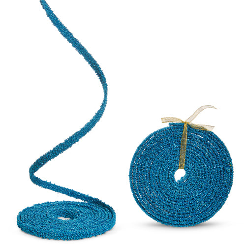 15' X 0.5" Blue Beaded Garland - Burlap and Bling Decor