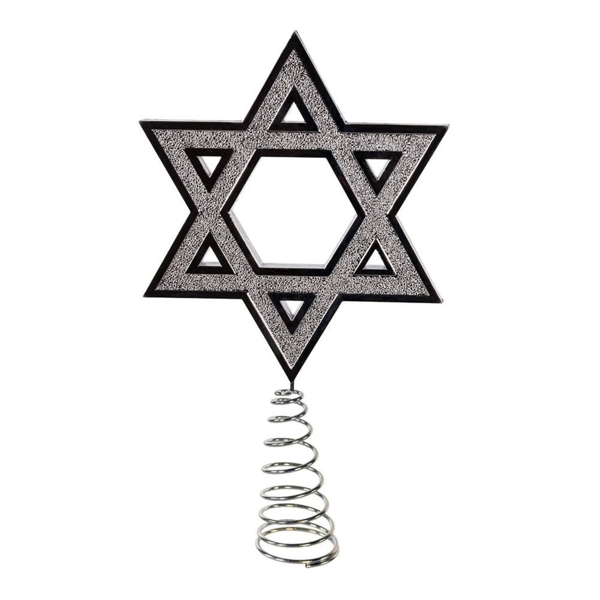 13.7" Un-Lit Silver Hanukkah Tree Topper