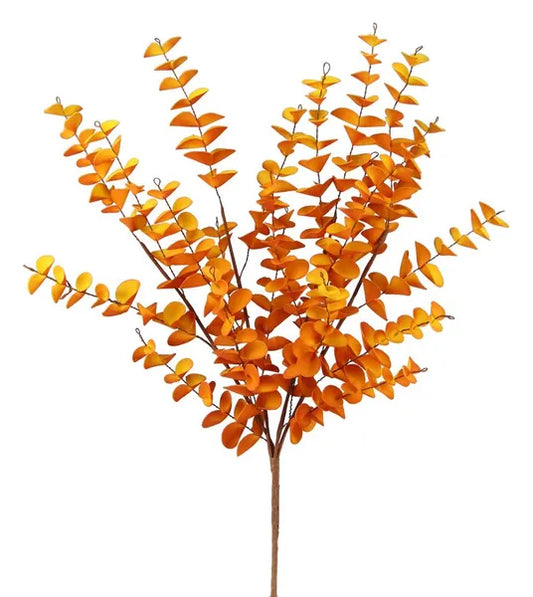 23"L EVA EUCALYPTUS BUSH ORANGE - Burlap and Bling Decor