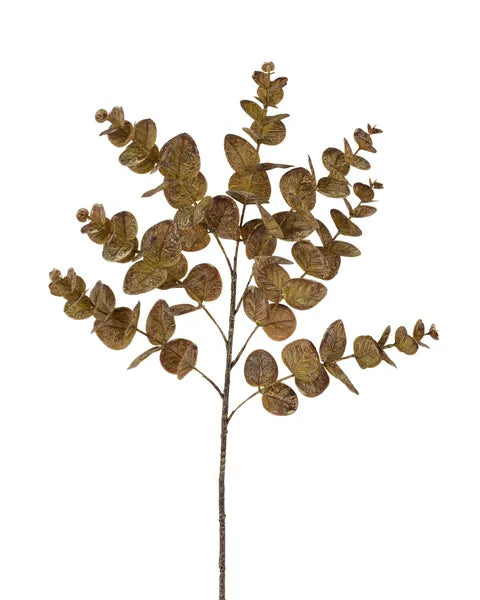 24.5"L EUCALYPTUS SPRAY LIGHT BROWN/GREEN - Burlap and Bling Decor