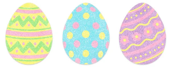20" GLITTERED EVA EASTER EGGS CHOOSE ONE YELLOW, BLUE LAVENDER - Burlap and Bling Decor
