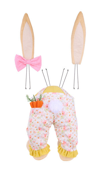 BUNNY BUTT & EARS PINK/YELLOW/WHITE/TAN - Burlap and Bling Decor