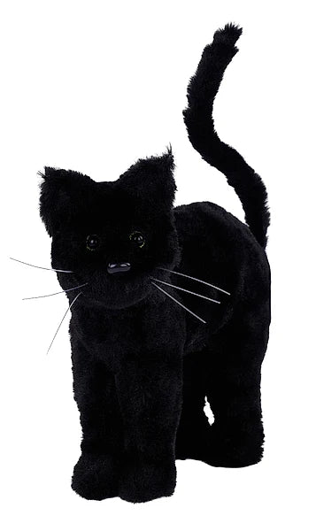 10"H X 8.25"L LONG FUR CAT W/ WHISKERS