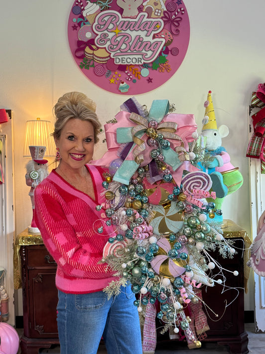 Candy Land Metallic Wreath