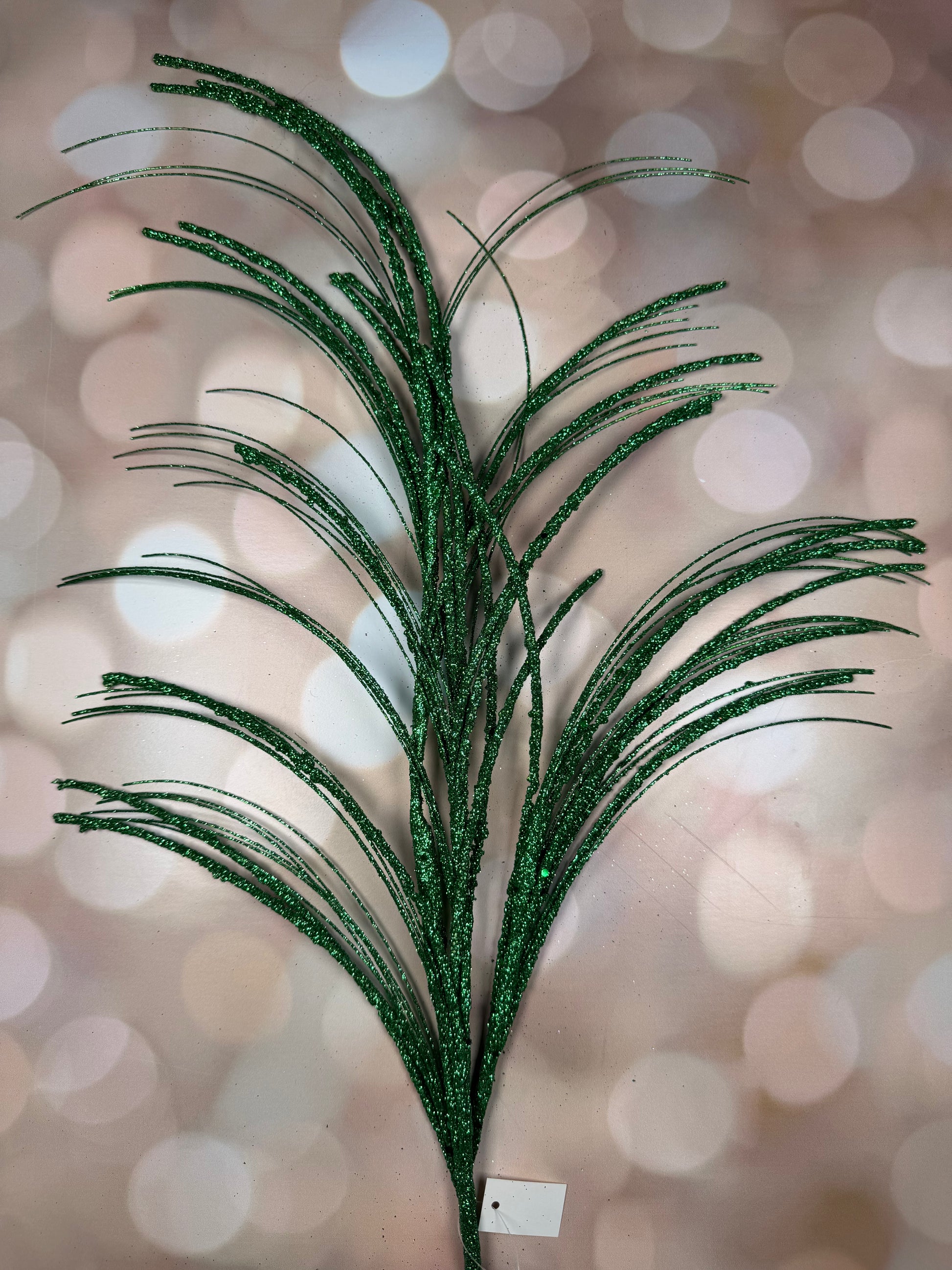 35"L GLITTER FISHLINE SPRAY LIME GREEN - Burlap and Bling Decor