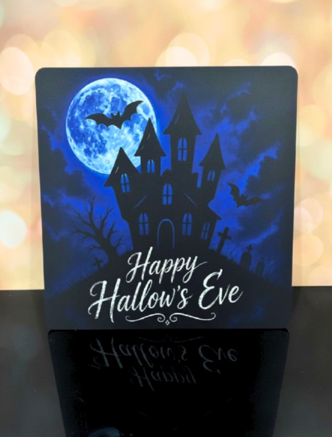 Happy Hallow's Eve Sign 18" - Burlap and Bling Decor
