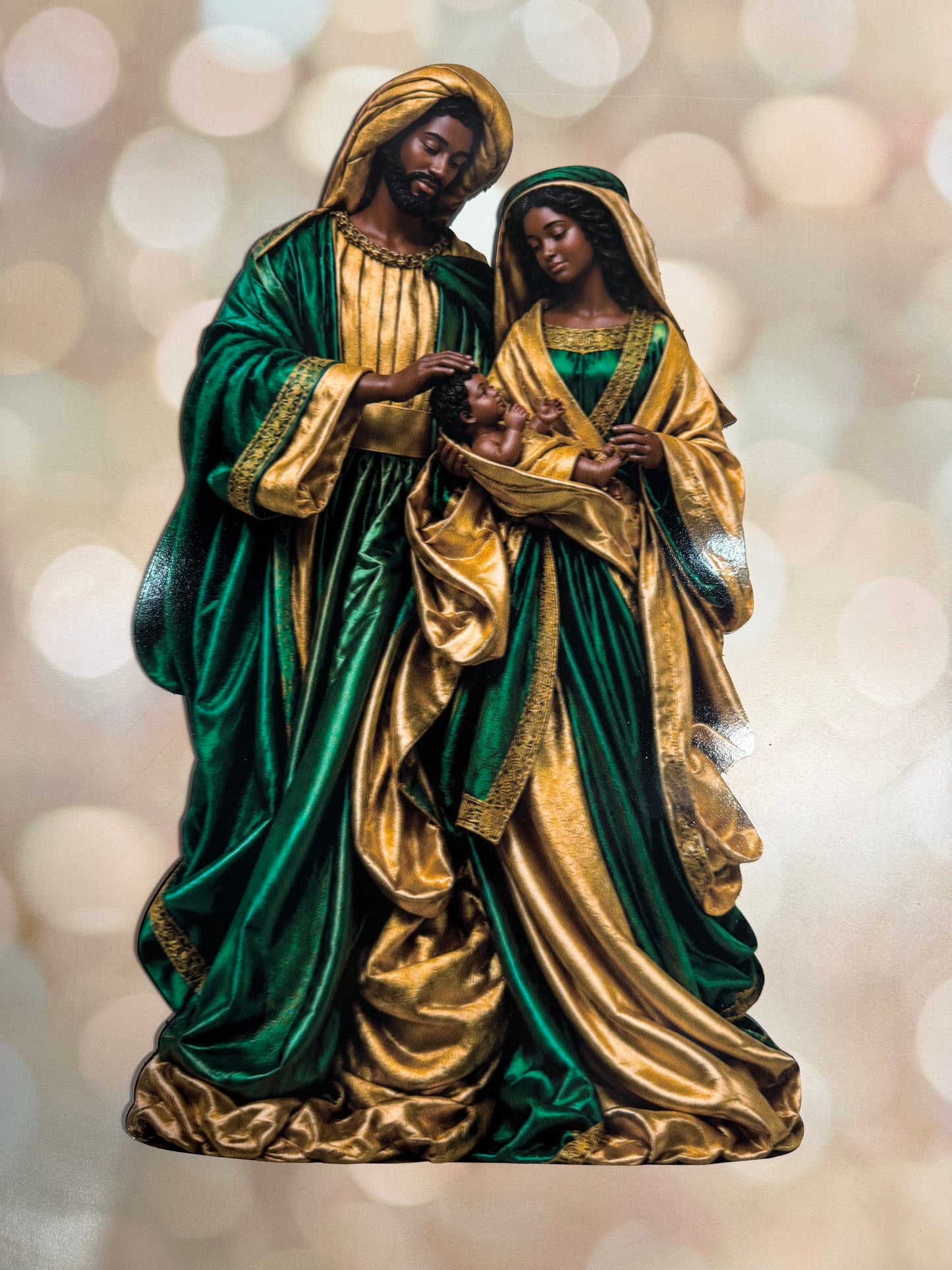 16 "HOLY FAMILY SIGN - GREEN- Dark Tone