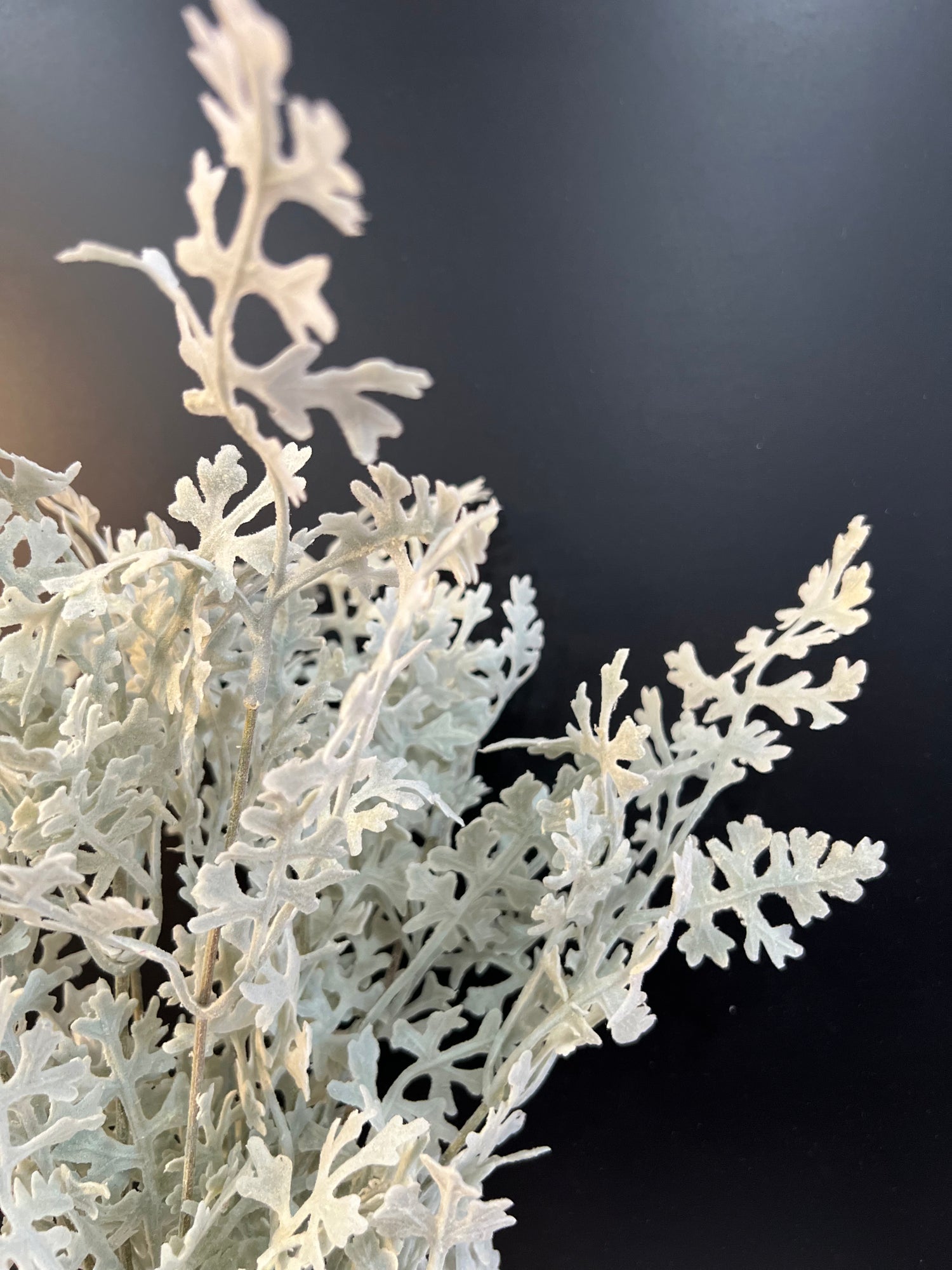 16" DUSTY MILLER BUSH - Burlap and Bling Decor
