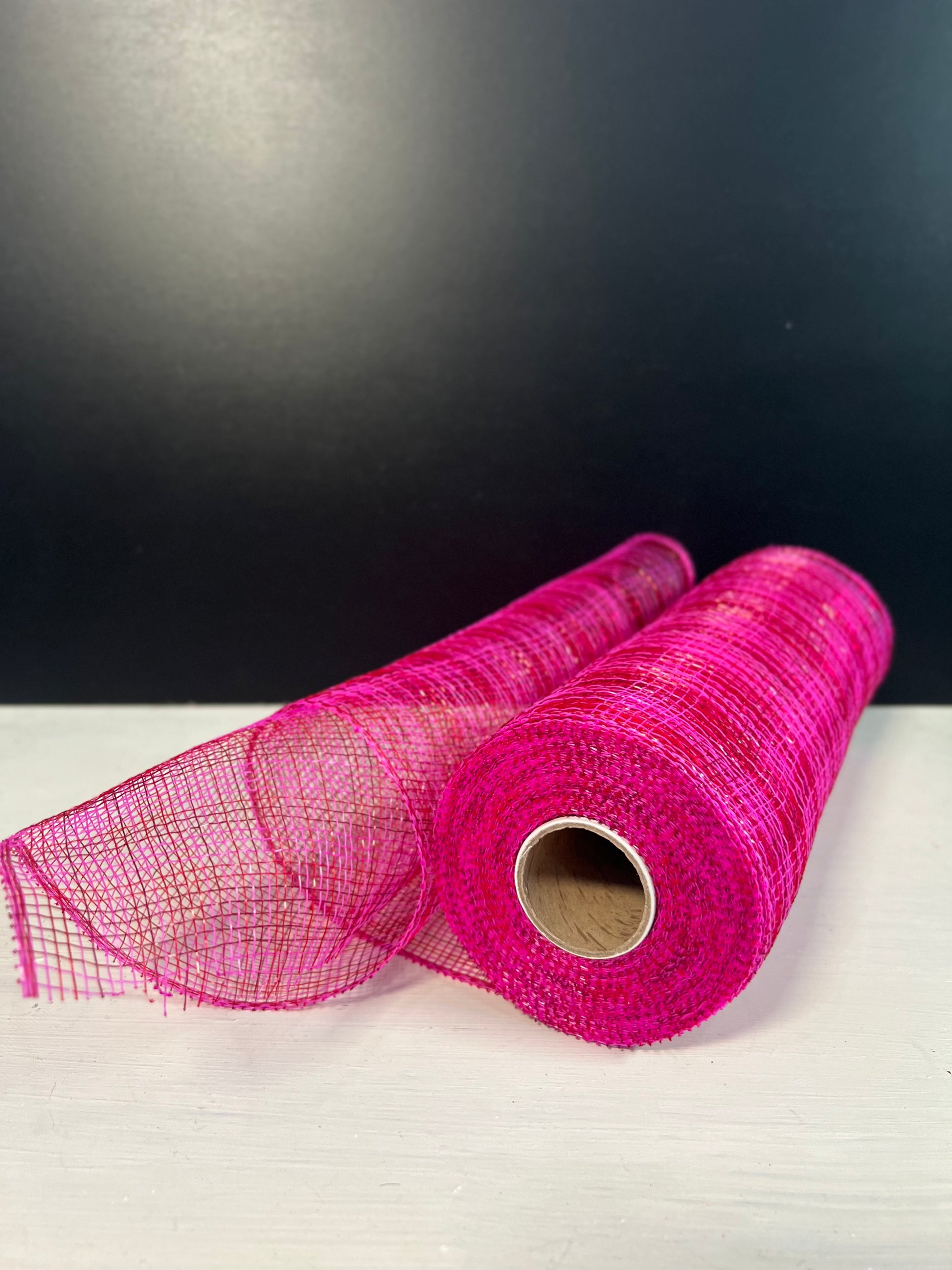 10"X10YD MULTI STRIPE MESH HOT PINK - Burlap and Bling Decor