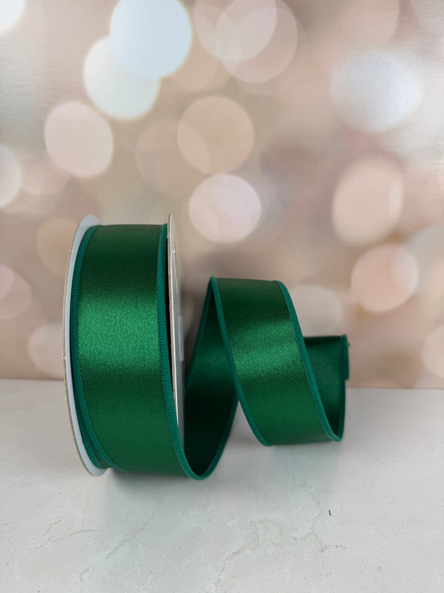 1.5"X10YD SATIN FUSED EMERALD GREEN