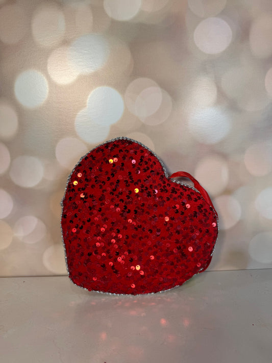Solid Heart Red H8xW8 - Burlap and Bling Decor
