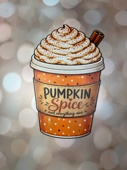 Pumpkin Spice Coffee Cup 12" Wood Sign