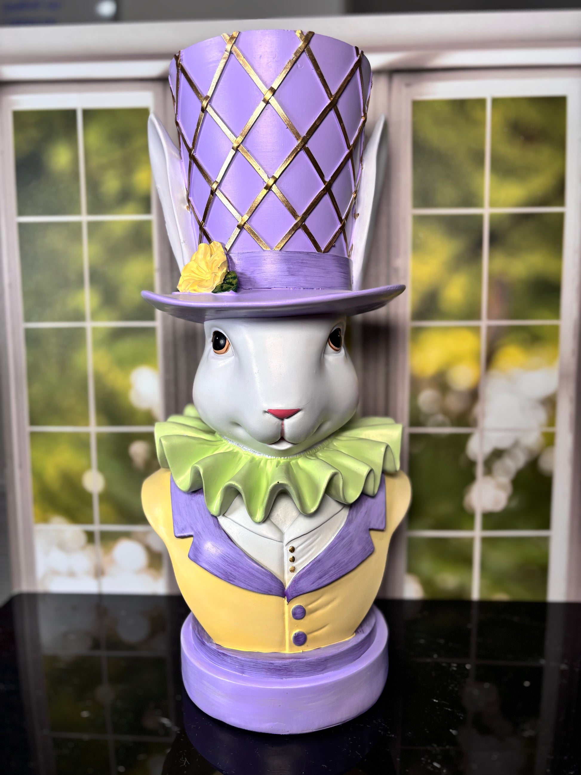 18" Lord Pippin Bunnyworth Planter Lavender,Yellow and Gold - Burlap and Bling Decor