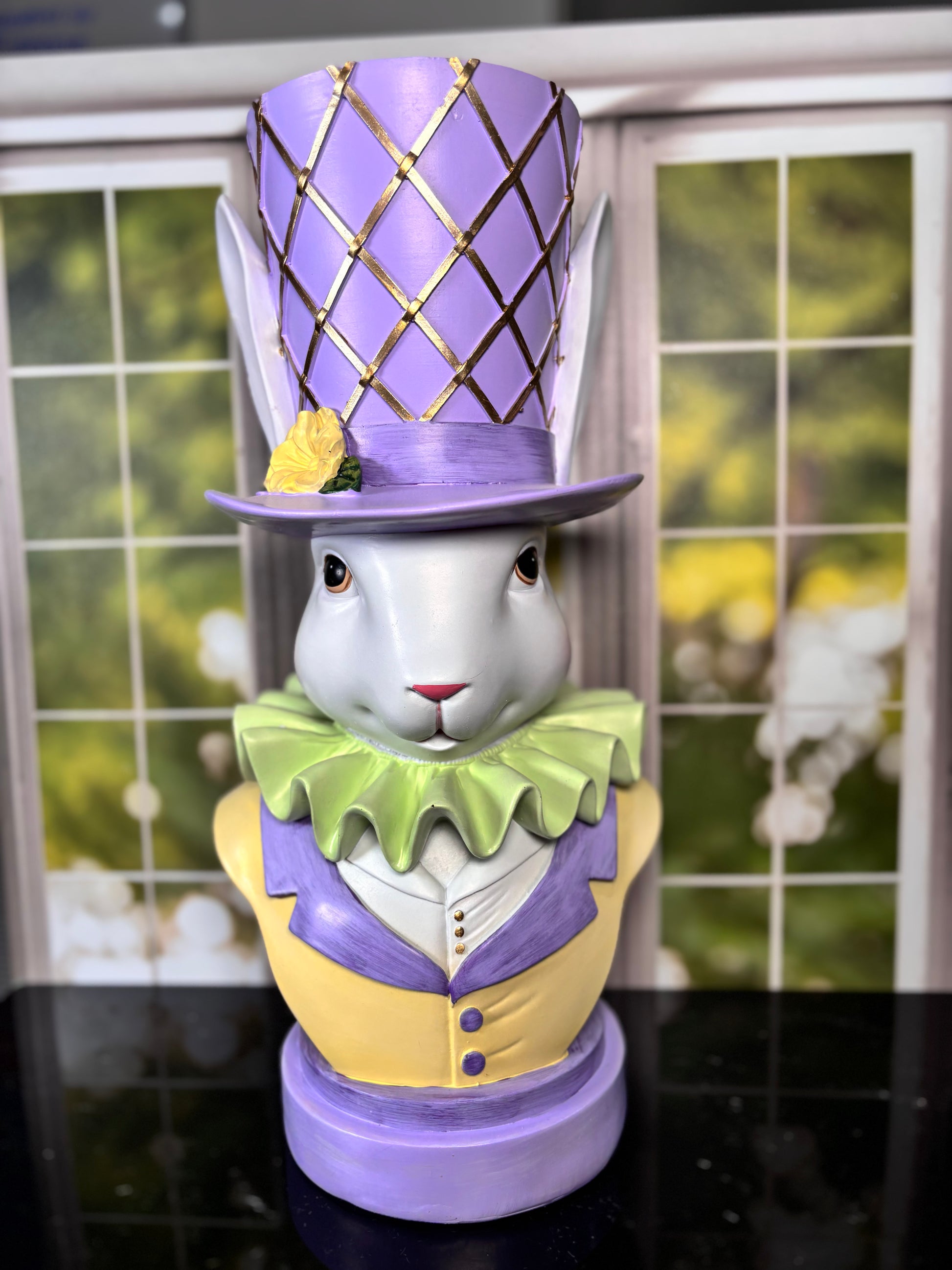 18" Lord Pippin Bunnyworth Planter Lavender,Yellow and Gold - Burlap and Bling Decor