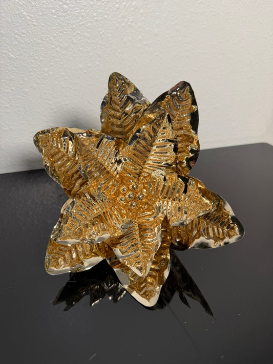 METALLIC GOLD  FLOWER PICK