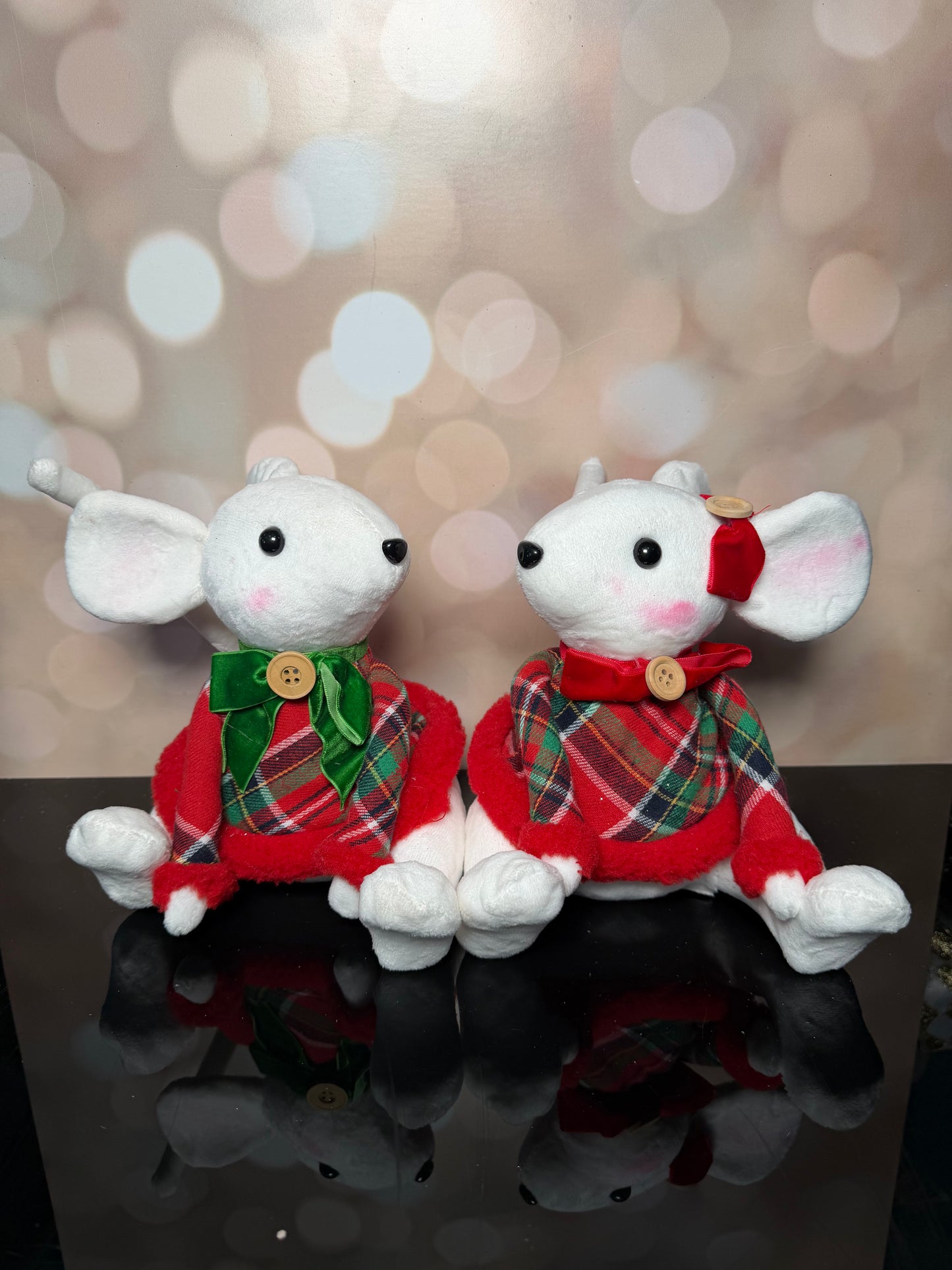 7. 5 "MR & MRS PLAID MOUSE ( 2 /ST)