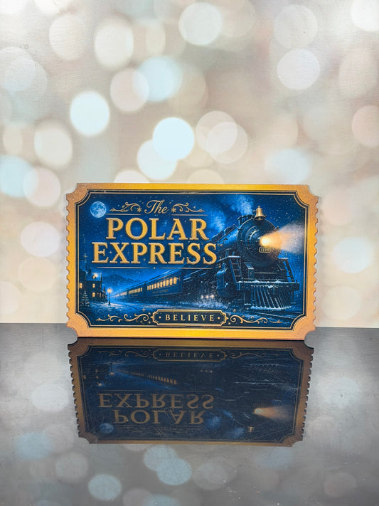 12" POLAR EXPRESS SIGN - BLUE