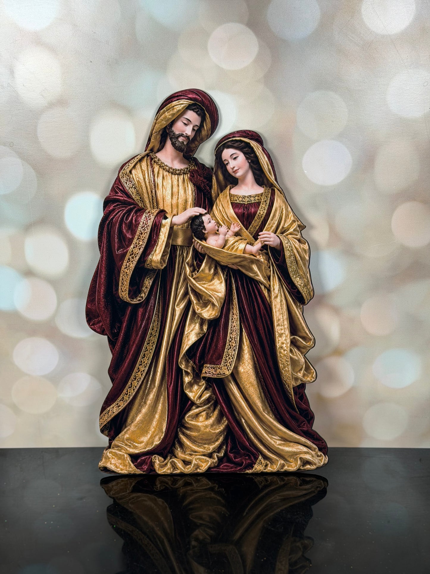 16 "HOLY FAMILY SIGN - Burgundy