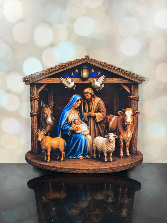 12" SACRED FAMILY SIGN - COLOR
