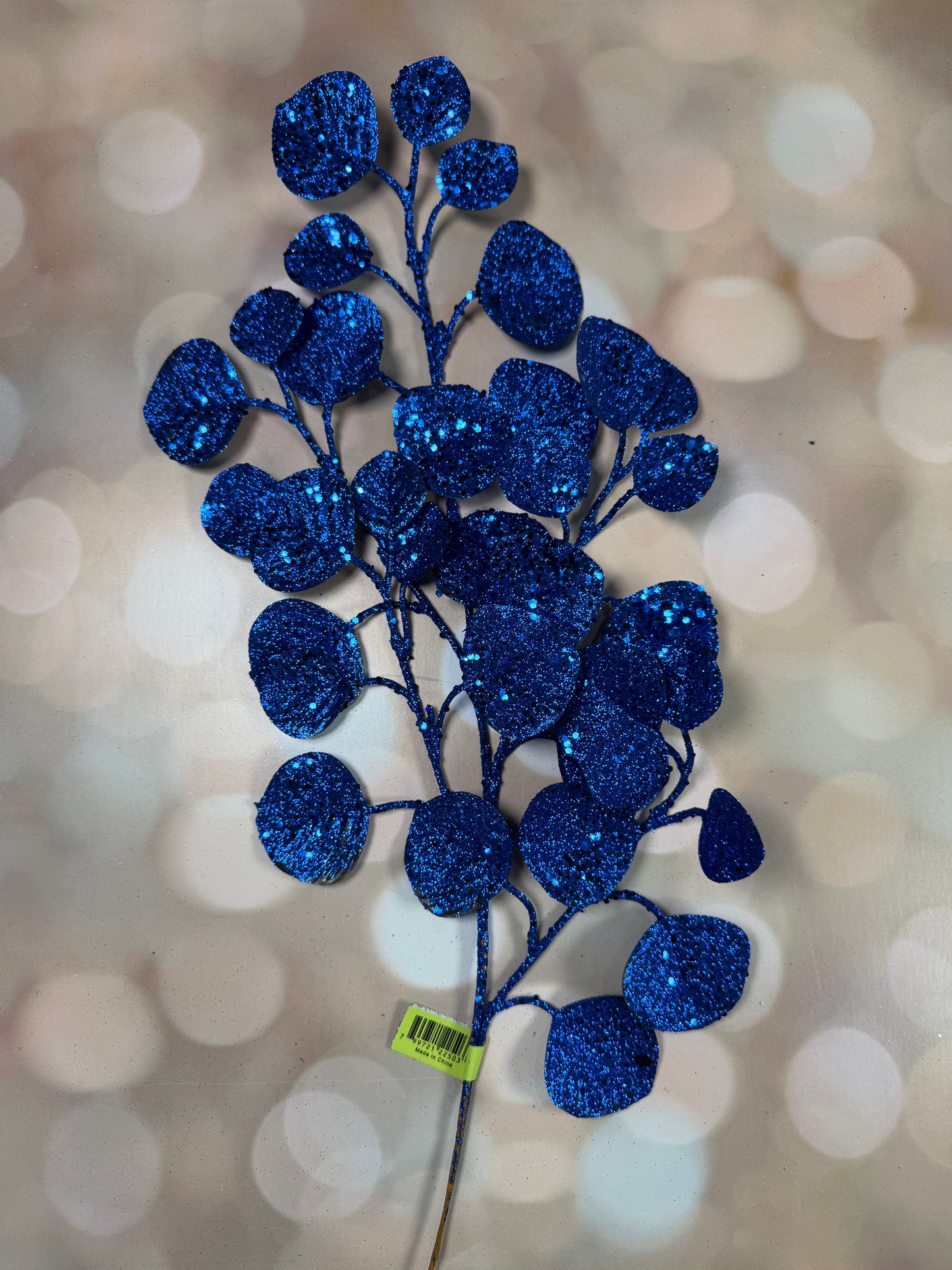 27" GLITTER SILVER DOLLAR BLUE