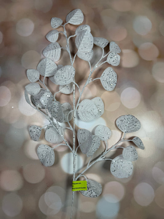 27" GLITTER SILVER DOLLAR WHITE