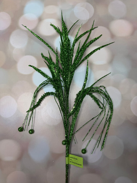 17.5" GLITTER GRASS  GREEN
