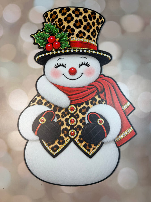 Leopard Snowman 16"
