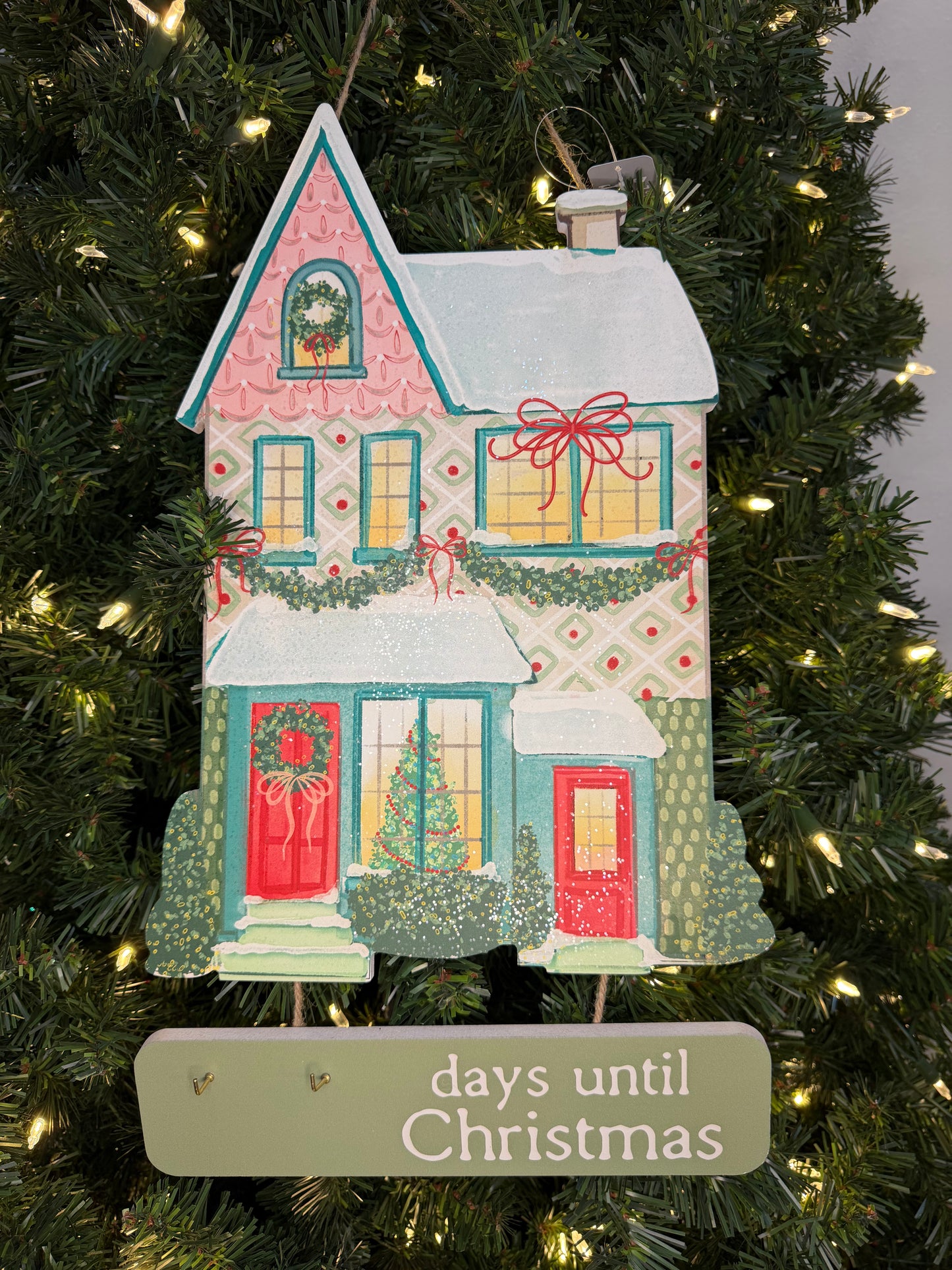 19" Snowflake Lane Christmas Count Down Sign