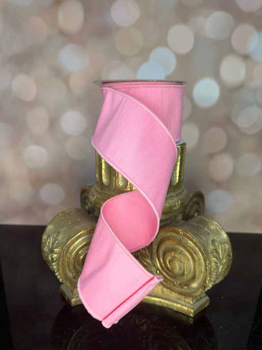2.5"X10YD DUPIONI PINK - Burlap and Bling Decor
