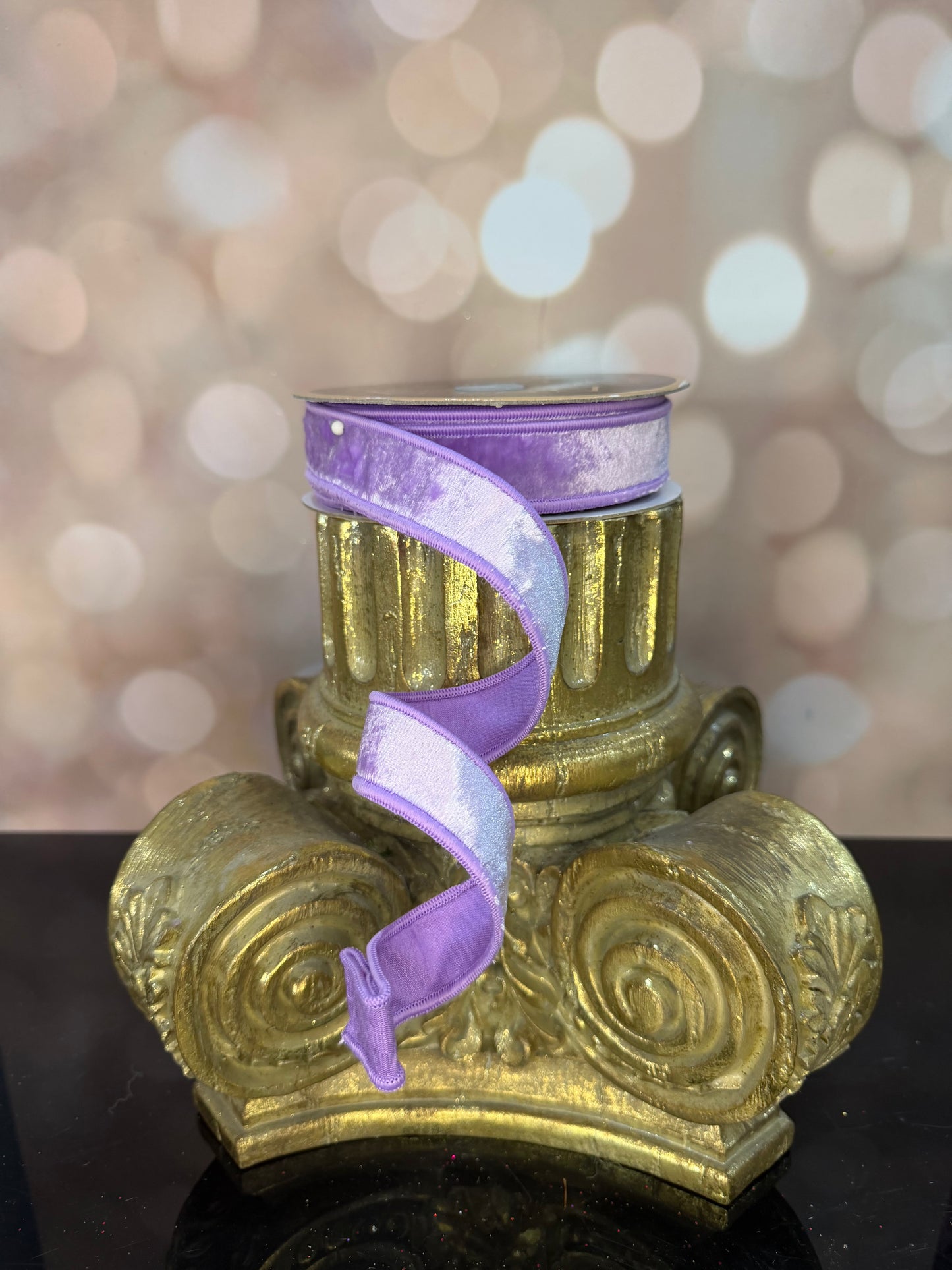 7/8"X10YD-LAVENDER VELVET WIRED RIBBON