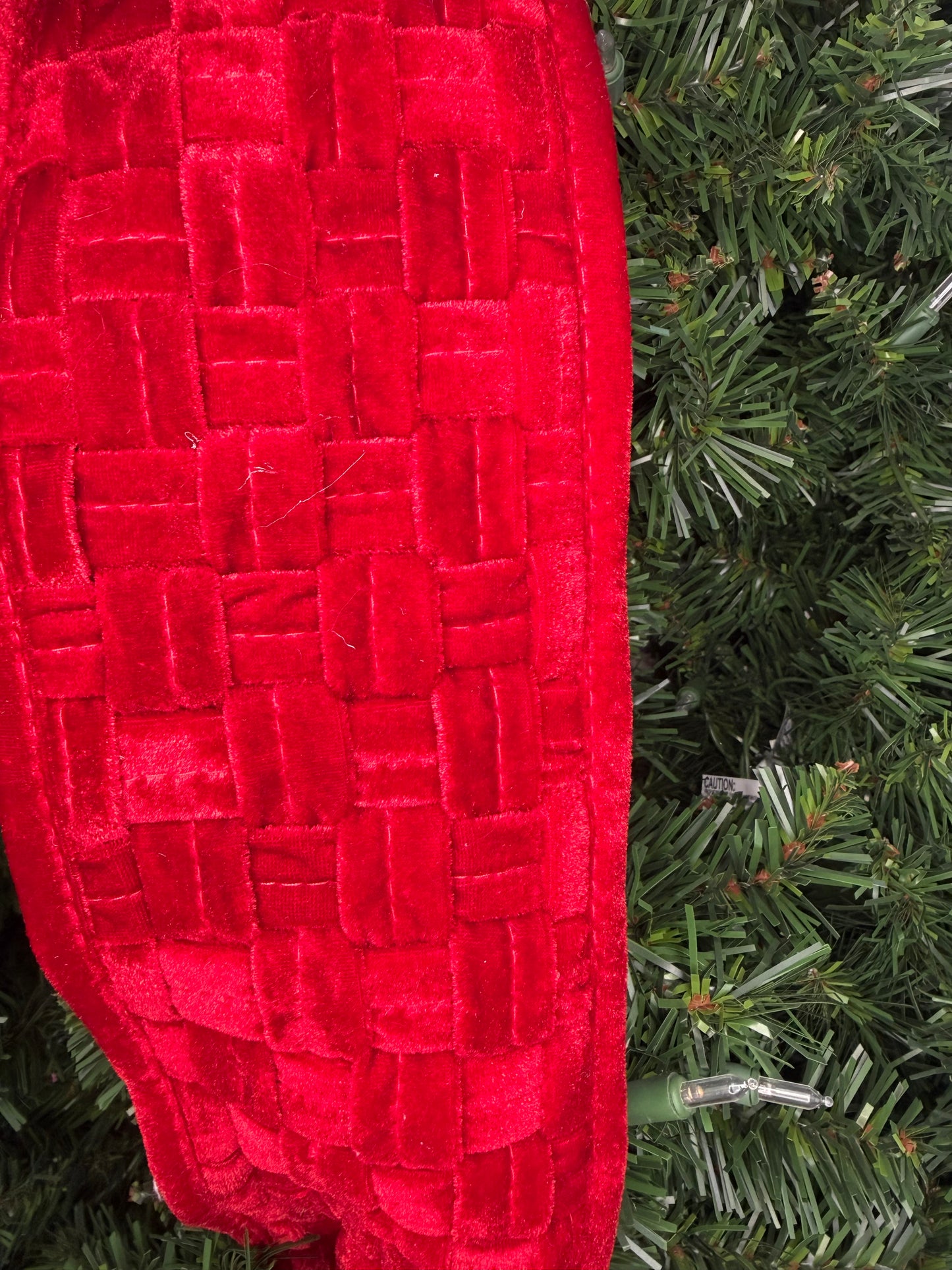 5"X3Y VELVET BRAIDED RIBBON RED - Burlap and Bling Decor