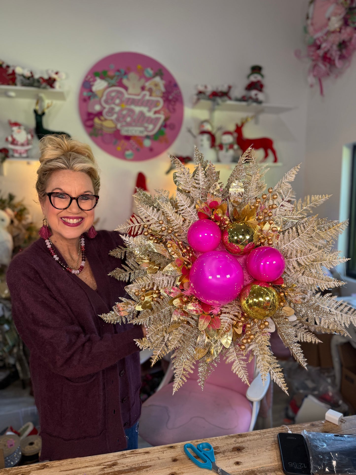 Pink & Gold wreath/centerpiece