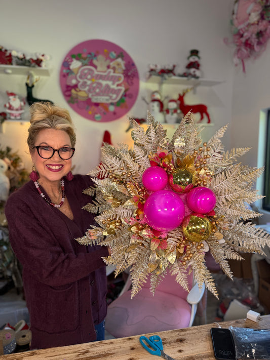 Pink & Gold wreath/centerpiece