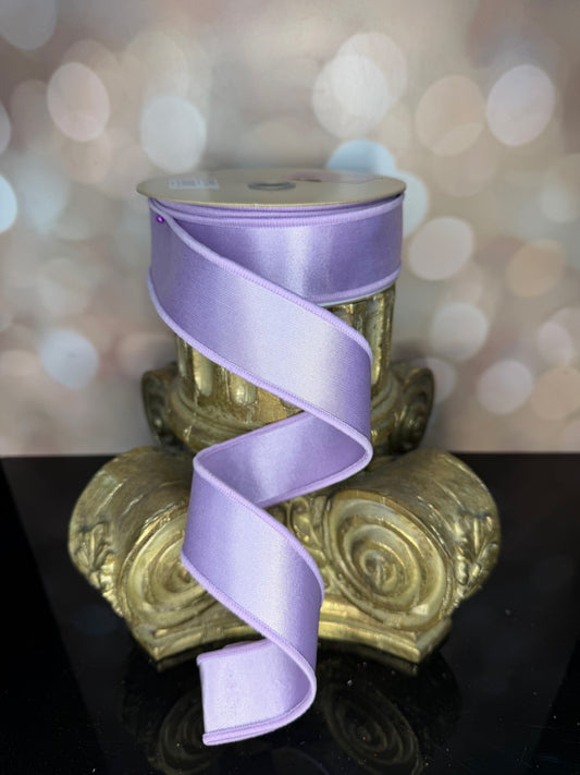 1.5"X10YD SATIN FUSED LAVENDER - Burlap and Bling Decor