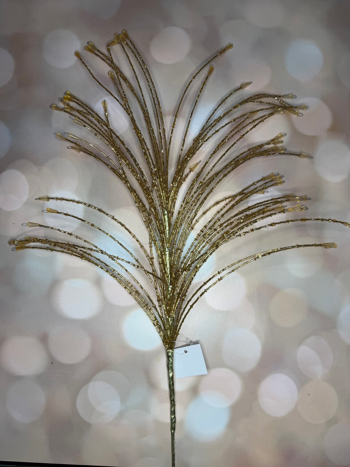 23"L GOLD GLASS BEAD SPRAY - Burlap and Bling Decor