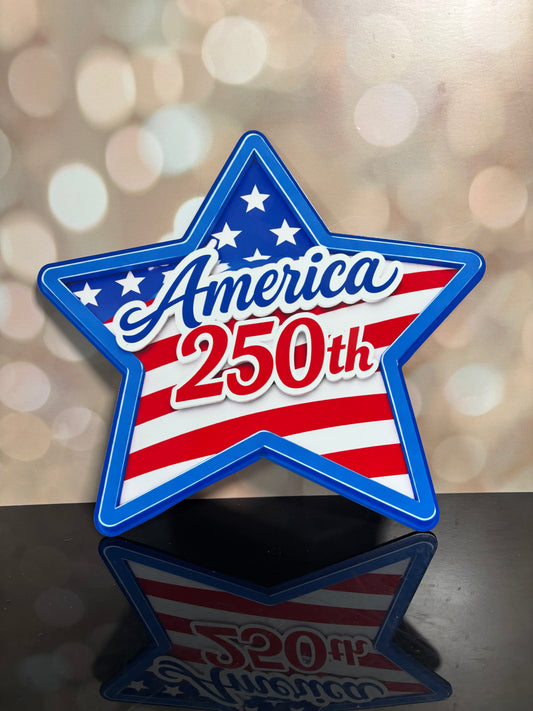 America 250 14" - Burlap and Bling Decor