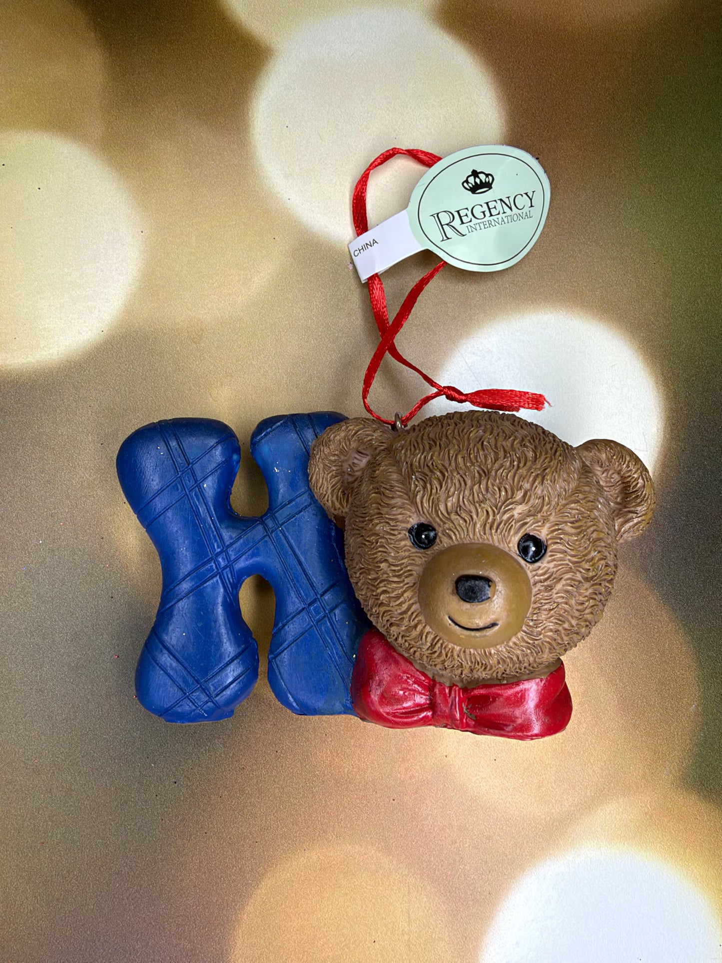 4" RESIN BEAR "HO HO HO"" ORNAMENT 3/AST CHOSE ONE - Burlap and Bling Decor
